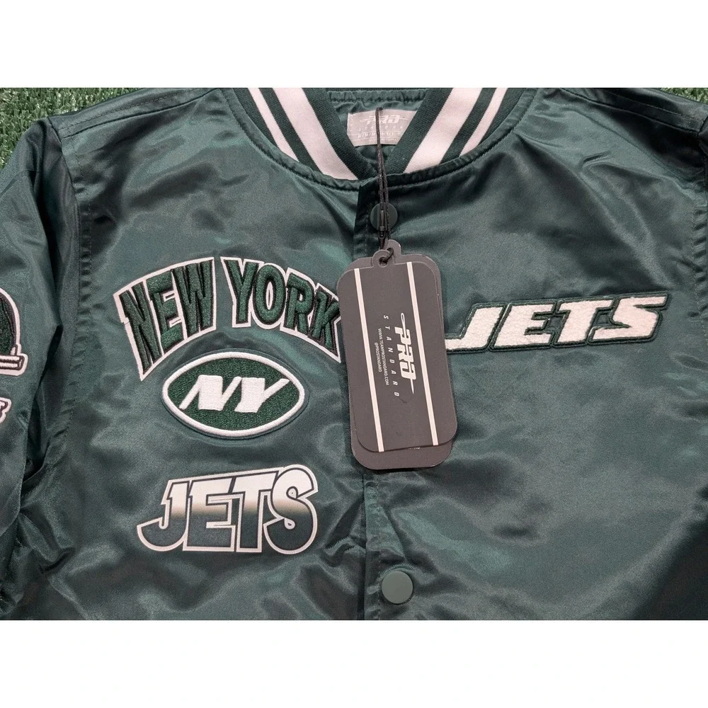 Pro Standard New York Jets Kids Satin Varsity Jacket New FNJB6411893-FOR Size M